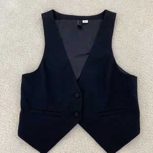 H&M black suit vest